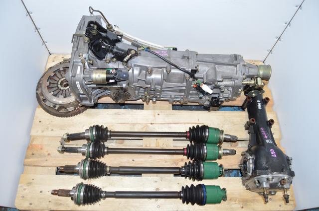 Used JDM 5 Speed WRX Transmission Replacement Swap with Matching 4.444 LSD Rear Differential & 4 Corner Axles