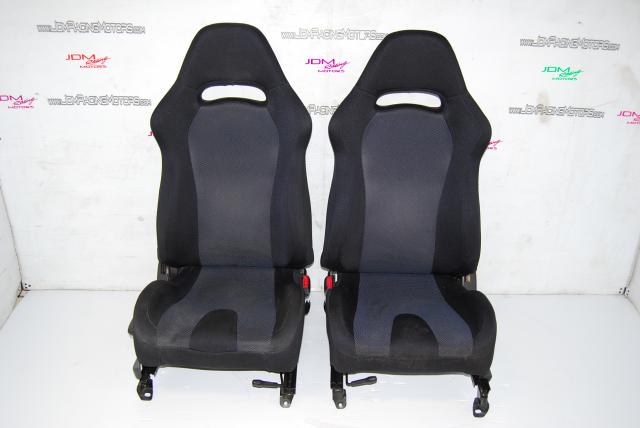 Used JDM WRX 2002-2005 Front Seats, Black and Navy Blue 