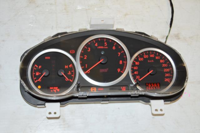 Used Subaru STi 04-07 Version 9 DCCD Manual Instrument Gauge Cluster Assembly For Sale