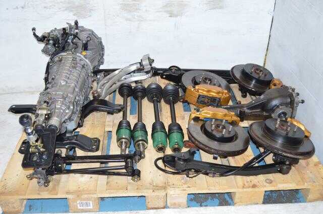 Used Version 7 TY856WB1CA 6 Speed JDM Transmission Swap with Brembos, Axles, 5x100 Hubs, Driveshaft & R180 STi Differential