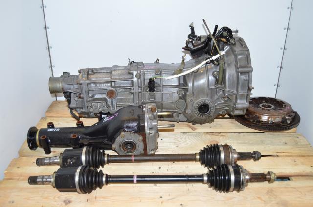 Used Subaru Impreza WRX 2002-2005 5-Speed Replacement Transmission Package with Front Axles, Rear 4.444 Differential & Clutch Assembly For Sale