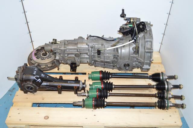 Used Subaru WRX 2002-2004 5-Speed Manual TY754VB4AA Transmission, R160 Rear Differential 4.444 Final Drive, Axles, Flywheel & Pressure Plate
