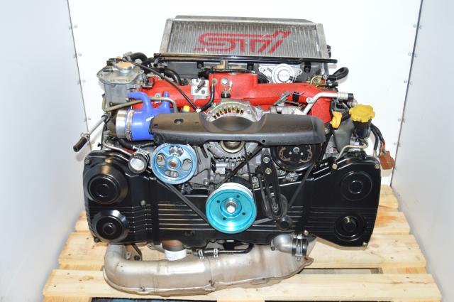 JDM Version 8 STi 2002-2007 2.0L AVCS DOHC VF37 Turbocharged GDB Engine Swap with Aftermarket Downpipe & Pulleys
