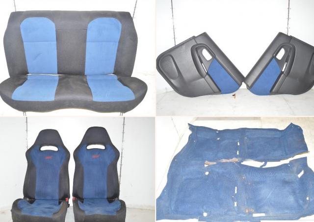 Subaru WRX STi 2002-2007 Interior Carpet, JDM Seats, Rear Bench & Blue Boor Cards For Sale
