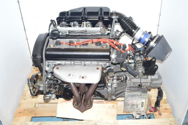 JDM Toyota 4A-GE Blacktop 20-Valve 1.6L Motor & 6-Speed Manual Transmission Swap For Sale