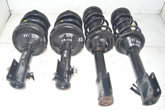 JDM 5x100 Subaru STI Big Shaft  Suspensions with Springs Struts  (Fit on all GD Imprezas from 2002 to 2007 with 5x100 bolt pattern)