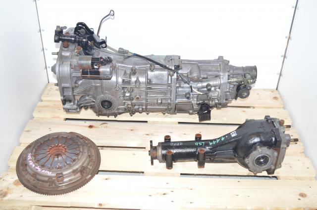 JDM Subaru 2006-2007 WRX 5 Speed Manual Push Type Transmission Swap for Sale with Matching Rear LSD Differential