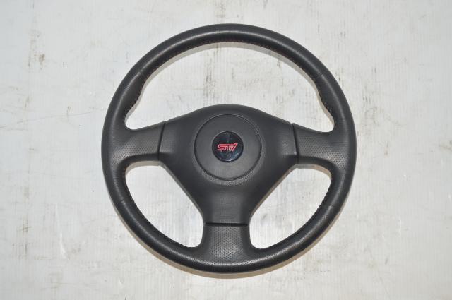 JDM V8 V9 Subaru STi Black Steering Wheel for 2005-2007