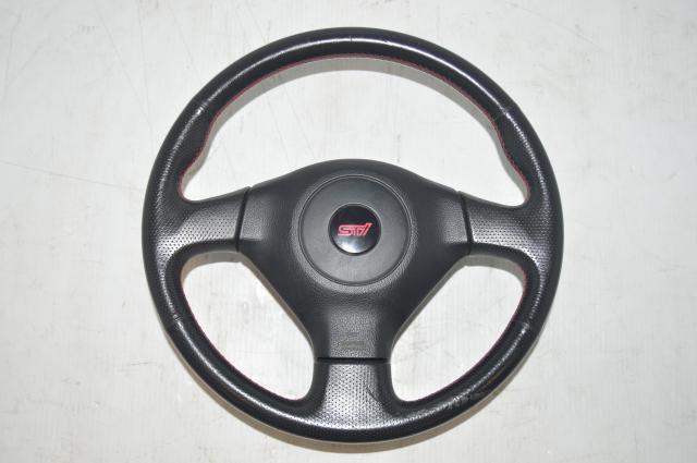 Subaru JDM Version 9 Black STi Steering Wheel for 2005-2007 models
