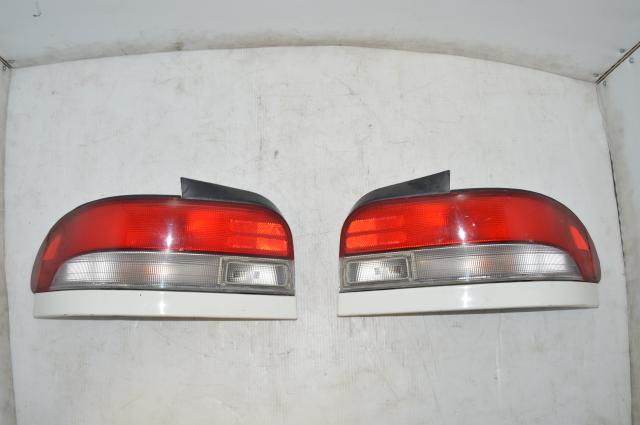 JDM Subaru GC8 WRX STi Tail Lights with White Trim