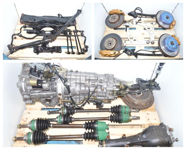 Subaru JDM TY856WB1CA Version 7 Front LSD 2002-2007 STi 6-Speed Transmission Swap with Axles, Brembos, Slotted Discs & 3.9 R180 Differential