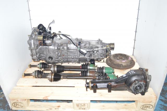 JDM Subaru TY754VB4AA 5-Speed WRX Replacement Transmission with 4.444 Rear LSD Differential & Axles