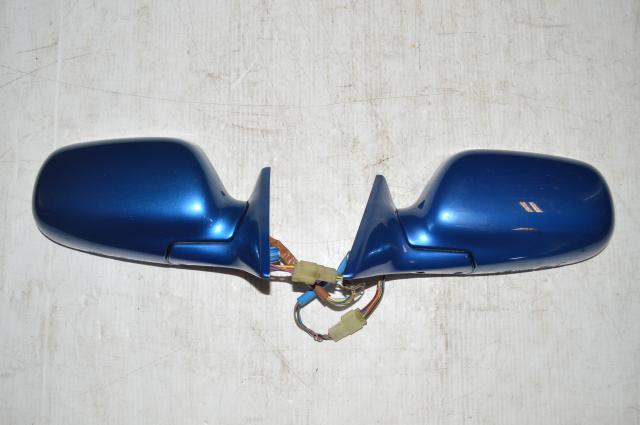 JDM GC8 Type RA 2-Door Outer Motorized World Rally Blue Wing Mirrors for 1998-2001