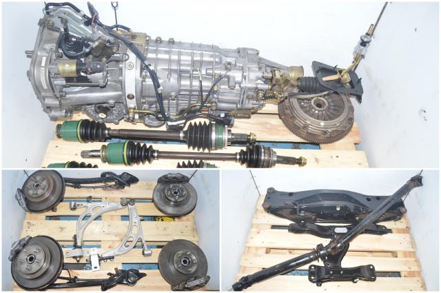 Used Subaru Version 7 TY856WB1AA 6-Speed Transmission Swap with R180 4 Pot 2 Pot Rear Brake Assembly, STi 3.9 Differential & 4 Corner Axles for Sale