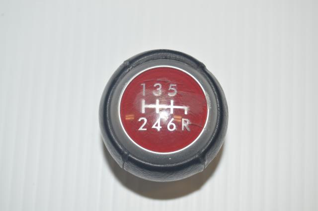 Red Weighted Subaru WRX STI 6 Speed Transmission Shift Knob for Sale for 2008+ 6MT Models