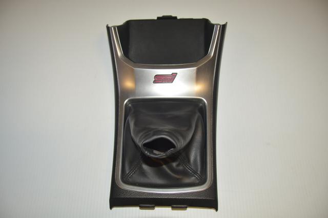 JDM Used Subaru WRX STi GR Center Shifter Trim Console Bezel Assembly with Shifter Boot for Sale