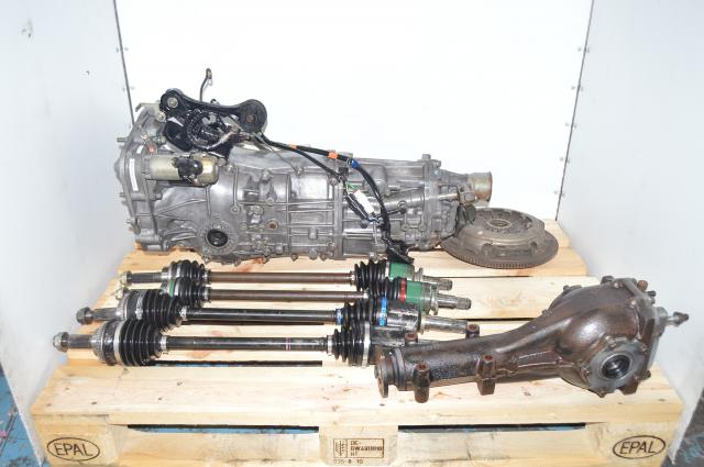 Used Subaru WRX 2002-2005 4.444 Manual GD Transmission with 4 Corner Axles & Matching Rear Differential for Sale