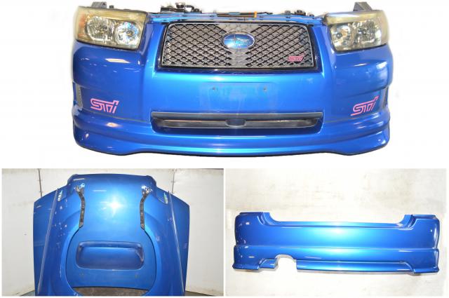 JDM Subaru Forester SG9 STi WRB Complete Front End Conversion with Sports Lip, Sideskirts & Rear Bumper