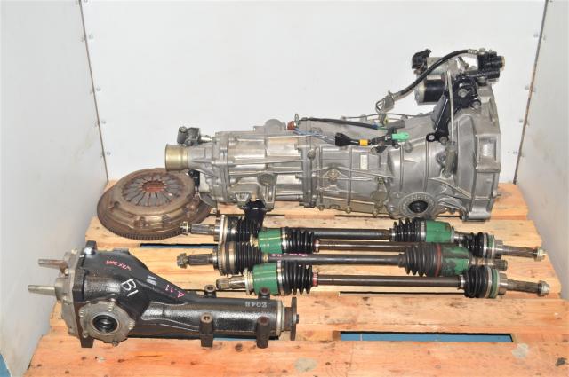JDM Subaru Legacy / WRX Manual Push-Type 5 Speed Transmission 2006+ Axles, Rear 4.11 Rear Diff & Used Clutch Assembly