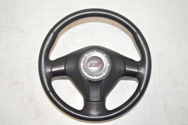 Subaru WRX STI Version 10 Black Basic Interior Steering Wheel for 2008-2014 Models