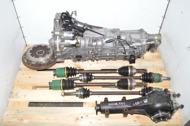 Used Subaru WRX 2002-2005 GD Manual Transmission Swap with 4.444 Rear LSD, 4 Corner Axles & Clutch Assembly
