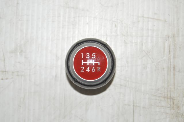 JDM Subaru STi GR 2008+ 6-Speed Red Shift Knob for Sale