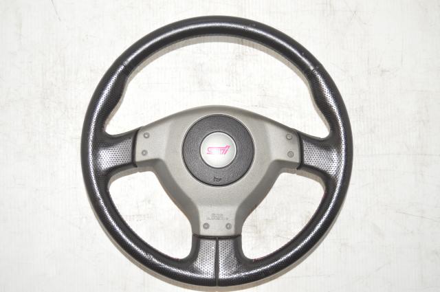 Subaru JDM Version 8 Silver STI Steering Wheel for 2004-2007 WRX & STI Models
