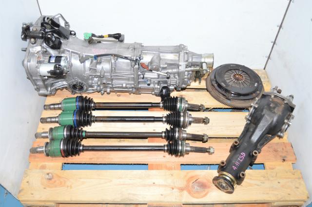 JDM Subaru WRX 2006+ Push-Type Manual Transmission with Axles, Aftermarket HKS Clutch Assembly & Rear 4.11 LSD