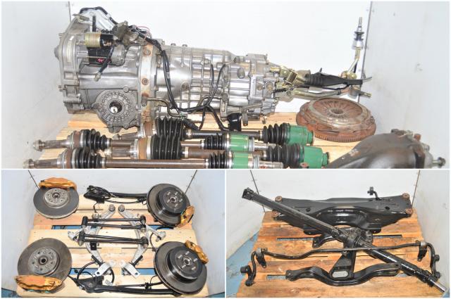 Used Version 7 TY856WB1CA Non-DCCD 2002-2007 STi 6-Speed Manual Transmission with Brembos, 5x100 Hubs, Axles, Driveshaft & R180 Differential