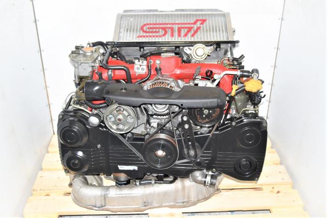 Used JDM Subaru GDB STi Version 9 Twin Scroll EJ207 2.0l AVCS Drive by Cable MY02-07 Engine for Sale with Intercooler