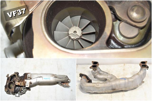 Used JDM Twin-Scroll IHI VF37 Turbocharger for Sale with Uppipe & OEM Headers