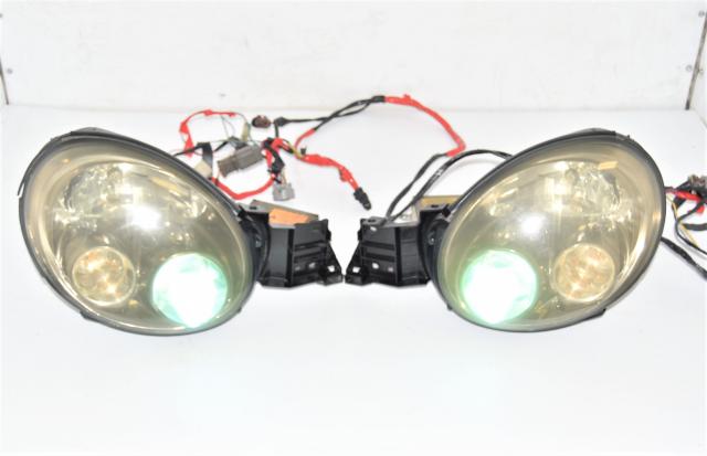 Used JDM HID Bugeye Version 7 2002-2003 STi Front Left & Right Headlights with Ballasts for Sale