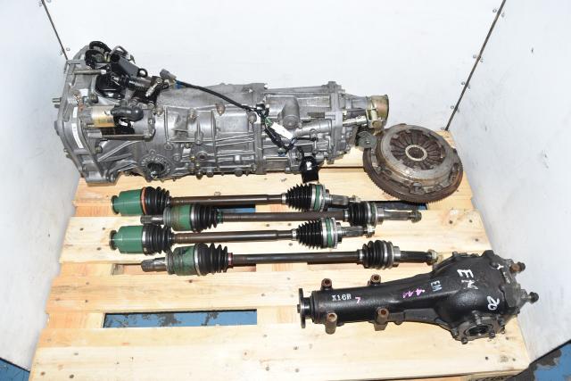 5-Speed WRX Replacement 4.444 Transmission with Matching Rear LSD, GD Axles & Used Clutch for Sale