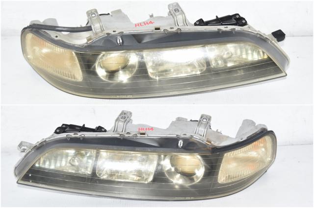 Used JDM Acura Integra DC2 Non-HID OEM Replacement 94-01 Headlights with Black Housing