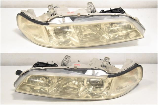 JDM Honda / Acura Integra Used OEM Front Left & Right 1994-2001 Non-HID Headlight Assembly for Sale (Chrome)