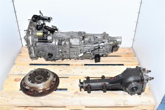 Used JDM 5-Speed Manual Transmission Replacement with Rear 4.444 LSD, Flywheel & Pressure Plate for WRX 2002-2005