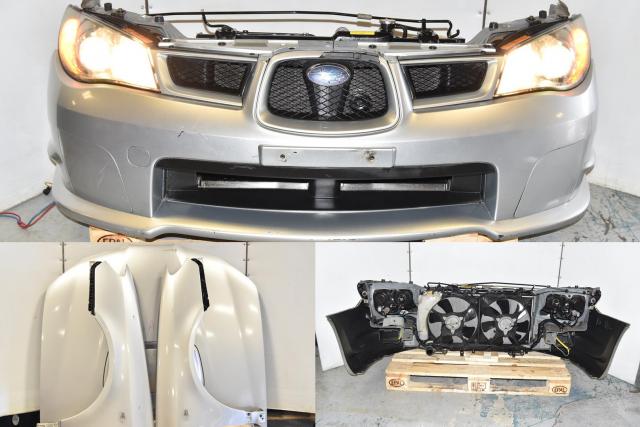 Used JDM Subaru Version 9 Wagon GGA Complete Front End with Hood, Headlights, Fenders, Rad Support & Sideskirts