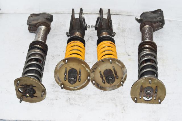 Used JDM Aftermarket Coilovers with Front Ohlins Springs for Subaru WRX STi 5x114.3 2002-2007 GDB 