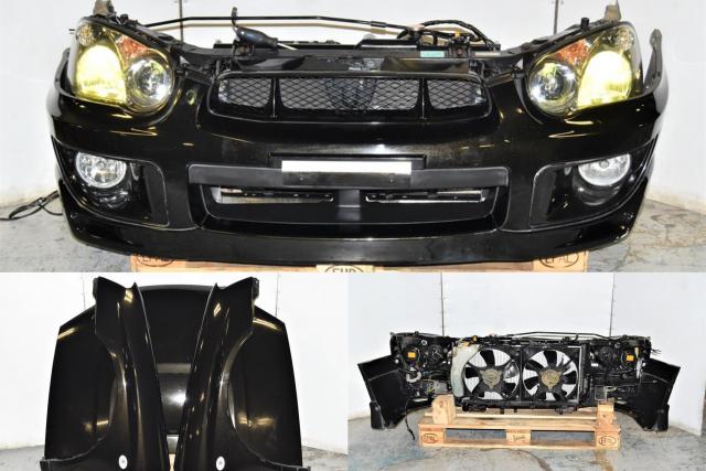 Blobeye JDM GDB Black STi 2004-2005 Version 8 Front End Conversion with Rad Support, Fenders, Hood, HID Headlights with Ballasts & Spoiler Assembly