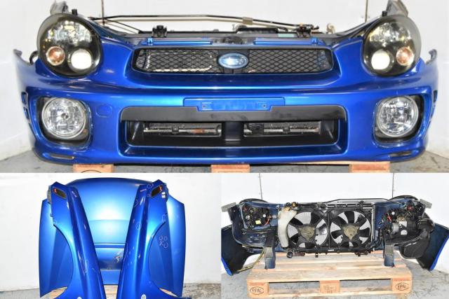 Bugeye WRX GDA 2002-2003 Front End with HID Headlights, Sideskirts, Spoiler, Rear Bumper, Hood and Rad Support in WRB