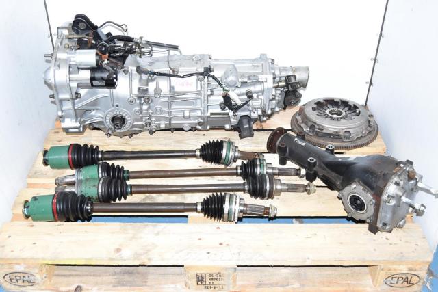 Used JDM Subaru WRX 2002-2005 5-Speed Manual Pull-Type Transmission with Matching 4.11 Rear Differential, GD Axles & Clutch Assembly