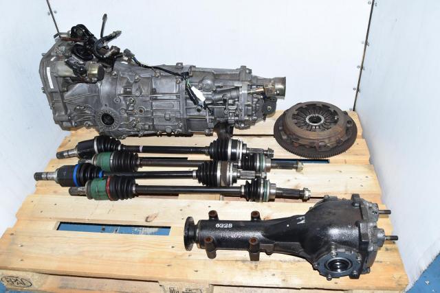 Used JDM WRX 4.444 Gear Ratio Transmission with Matching Rear Differential, Axles & Clutch Assembly