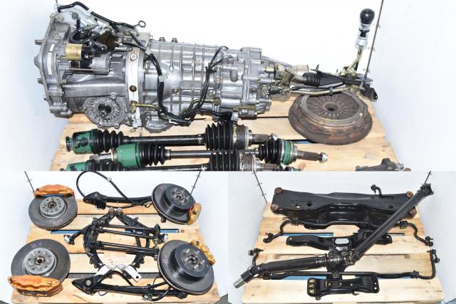 2002-2007 Replacement JDM WRX STi Version 8 DCCD 6-Speed Manual Transmission Swap with 5x100 Hubs, Brembo Calipers, Driveshaft, Axles & R180 Rear Diff