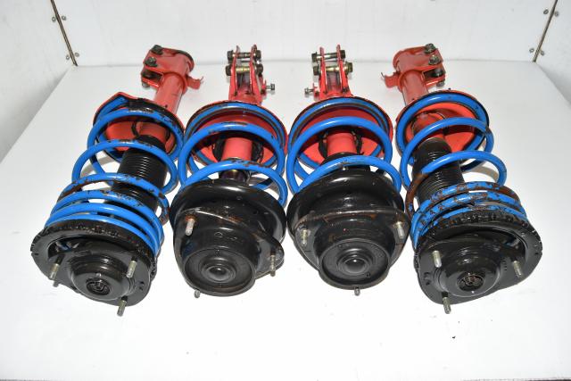 Red JDM Subaru WRX STi 5x100 GDB Used Left & Right Suspension Assembly for Sale