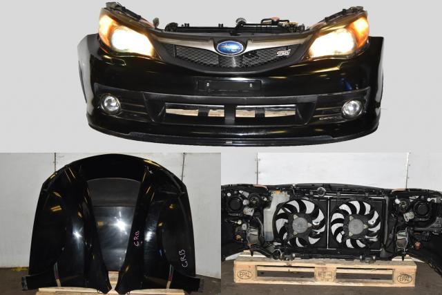 Replacement JDM 2008-2014 GR Version 10 Front End with HID Headlights, Sideskirts, Bumper Covers, Rad Support & Hood