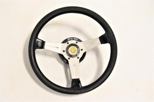 Used Nardi Classic Silver 3-Spoke Steering Wheel Assembly for Subaru Applications