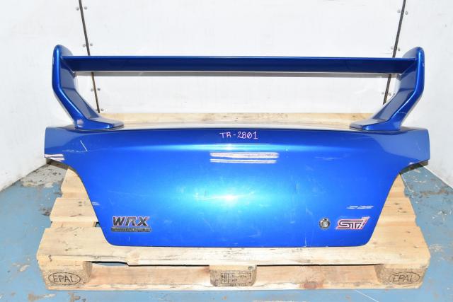 Used JDM Subaru WRX STi GD WRB 2002-2007 Trunk Assembly with Long Fin Spoiler for Sale