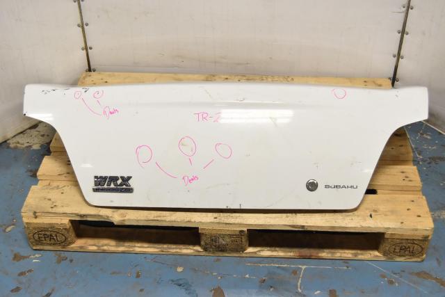 Used JDM Impreza, WRX OEM 2002-2007 Replacement White Trunk Lid (Wingless)