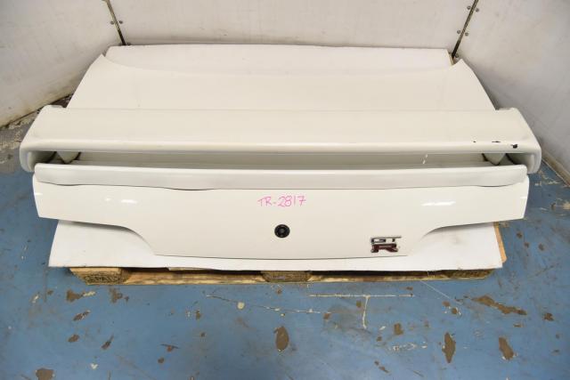 Used JDM R32 Skyline GTR White Trunk Assembly with Spoiler for Sale