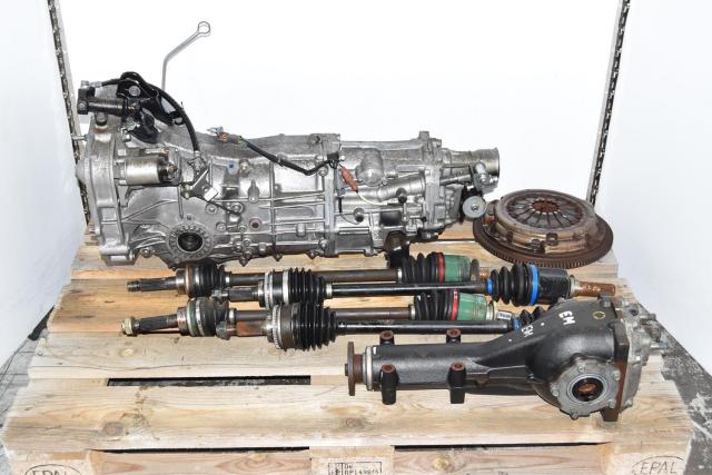 Used JDM Subaru Push-Type WRX 5-Speed Manual 2006+ Transmission with Rear 4.444 LSD, Axles, Flywheel & Pressure Plate